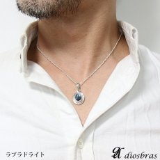 画像8: ペンダント　ターコイズ　トルコ石　ブラックスター　ダイオプサイト　ムーンストーン　ラブラドライト オーバル トップ (8)