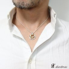 画像3: 【2連　リング ペンダント トップ ミニ　小サイズ】リング アラベスク ペンダント≪トップのみ≫ シルバーネックレス トップ メンズ ロザリオ [シルバーペンダント] クリスマス プレゼント【メール便なら送料無料】 (3)