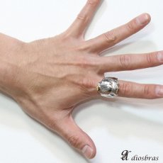 画像4: 【リング】【シルバー925】ゴールド　金　イーグル　フェザー 太陽神　サンマーク　指輪 リング / インディアンジュエリー/シルバー/羽/ネイティブ系 フェザーリング  シルバーアクセサリー メンズ シルバーリング 指輪 メンズアクセサリー【メール便なら全国送料無料】 (4)