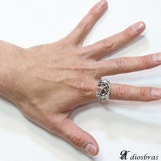 画像3: ホースシューリング 指輪 メンズ レディース フェザーリング 送料無料 幸運リング馬蹄リングモチーフ◇スターホースシューリング シルバー925リング (3)