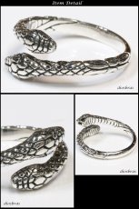 画像3: 【シルバーリング】【スネーク　リング】【シルバーアクセサリー】ジルコニア　リング　蛇　ヘビ　シルバーアクセサリー メンズ シルバーリング 指輪 シルバー925 メンズアクセサリー 大きいサイズ フリーサイズ【メール便なら全国送料無料】 (3)