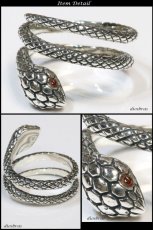 画像2: 【シルバーリング】【スネーク　リング】【シルバーアクセサリー】ジルコニア　3連　リング　蛇　ヘビ　シルバーアクセサリー メンズ シルバーリング 指輪 シルバー925 メンズアクセサリー 大きいサイズ フリーサイズ【メール便なら全国送料無料】 (2)