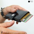 画像11: カードケース スライド イタリアンレザー イタリア　レザー　本革 牛革　財布　ウォレット　二つ折り財布　アルミニウム　カードケース スキミング防止 磁気 薄型 スリム RFID カードホルダー スライド式 マネークリップ メンズ レディース キャッシュレス ミニマリスト