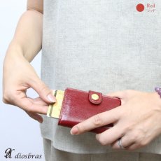 画像14: カードケース スライド イタリアンレザー イタリア　レザー　本革 牛革　財布　ウォレット　二つ折り財布　アルミニウム　カードケース スキミング防止 磁気 薄型 スリム RFID カードホルダー スライド式 マネークリップ メンズ レディース キャッシュレス ミニマリスト (14)
