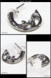 画像2: フープピアス フェザー　アラベスク　ゴシック　ピアス 　リング　ピアスリ　リング　シルバー９２５　ピアス メンズ レディース 激安ピアス イヤリング アクセサリー【フープ】本物シルバー９２５◇片方ピアス メンズ レディース (2)