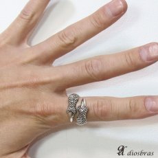 画像2: 【シルバーリング】【ドラゴン　リング】【シルバーアクセサリー】クロウ　爪　リング 龍　竜　シルバーアクセサリー メンズ シルバーリング 指輪 シルバー925 メンズアクセサリー 大きいサイズ フリーサイズ【メール便なら全国送料無料】 (2)