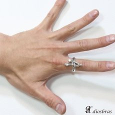 画像4: 【シルバーリング】【スネーク　リング】【シルバーアクセサリー】十字架　クロス　リング　蛇　ヘビ　シルバーアクセサリー メンズ シルバーリング 指輪 シルバー925 メンズアクセサリー 大きいサイズ 【メール便なら全国送料無料】 (4)