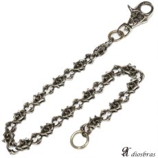 画像2: 【シルバーウォレットチェーン】【シルバーアクセサリー】アラベスク　唐草　シルバーアクセサリー メンズ ウォレットチェーン ピューター製 真鍮 メンズアクセサリー　プレゼントに人気 送料無料【diosbras-ディオブラス-】 (2)
