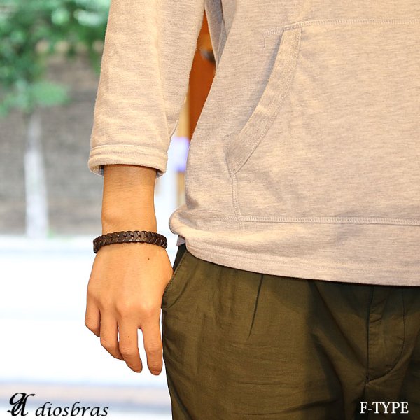 画像12: ブレスレット メンズ レザー ブレス 【 メール便送料無料 】 選べる♪全8色 本革 革 バングル レザーブレスレット レザーブレス アメカジ系 サロン系 キレカジ系 に♪　編み込み　フック　ネイティブ　インディアン