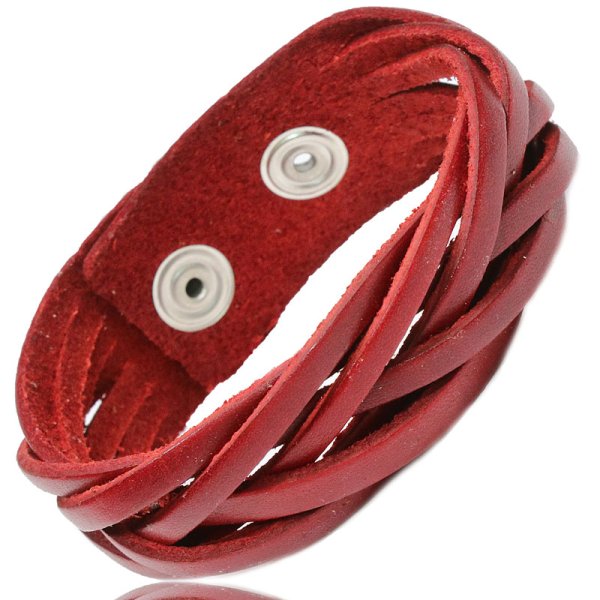 画像5: ブレスレット メンズ レザー ブレス 【 メール便送料無料 】 選べる♪全4色 本革 革 バングル レザーブレスレット レザーブレス アメカジ系 サロン系 キレカジ系 に♪　7本　編み込み　フック　ネイティブ　インディアン