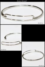 画像3: 【シルバーバングル】ハンドメイド プレート　ダブルライン　プレーンバングル　シンプル【シルバーアクセサリー】　シルバーアクセサリー メンズ シルバーバングル ブレスレット シルバー925 メンズアクセサリー　レディース　人気 バングル フック式　メール便送料無料 (3)