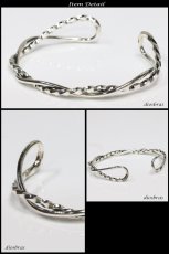 画像2: 【シルバーバングル】ハンドメイド　チェーン　デザイン　編み込み 網目 ツイストワイヤー【シルバーアクセサリー】バリチェーン　シルバーアクセサリー シルバーバングル ブレスレット シルバー925 メンズアクセサリー ネイティブアメリカン　人気 メール便送料無料 (2)