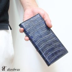 画像6: 【diosbras-ディオブラス-】本革 クロコダイル ベリー　お腹使用バイカーズウォレット　財布　レザーウォレット　ロングウォレット　ウォレット　バイカー　ヌメ革　長財布　/牛革財布シルバー９２５コンチョ/長財布鰐ワニwallet【CL】 (6)