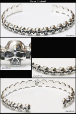 画像2: 【シルバーバングル】【シルバーアクセサリー】スカル　骸骨　スカルヘッド　髑髏　ドクロ　シルバーアクセサリー メンズ シルバーバングル ブレスレット シルバー925 メンズアクセサリー プレゼントに人気 送料無料【diosbras-ディオブラス-】 (2)