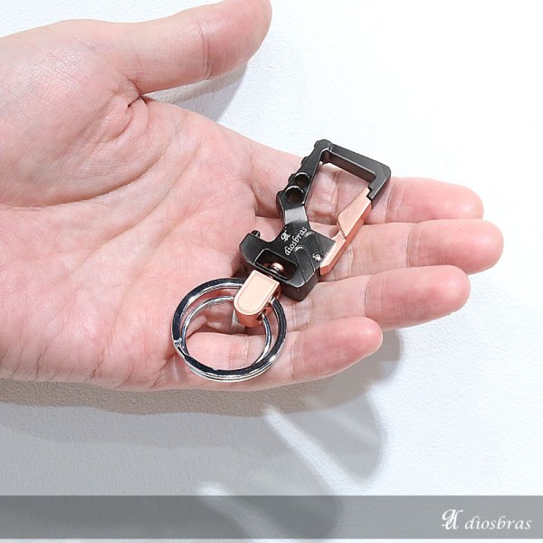 画像7: カラビナキーホルダー　栓抜き機能 Wリング型キーホルダー キーホールディングス車 家 鍵 キーチェーン プレゼント 【メール便送料無料】