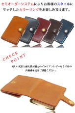 画像14: 名刺入れ　スライド　アルミニウム スライド　名刺ケース  薄型 　イタリアンレザー　本革　牛革　スリム カードホルダー スライド式 メンズ レディース ビジネスカード　イタリアンレザー　革　ミニマリスト 財布【メール便送料無料  】 (14)