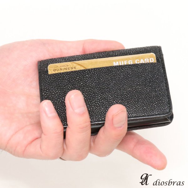 画像8: 名刺入れ スライド アルミニウム スライド 名刺ケース  薄型  イタリアンレザー 本革 牛革 スリム カードホルダー スライド式 メンズ レディース ビジネスカード スティングレイ スティングレー エイ革 ガルーシャ ミニマリスト 【メール便送料無料  】
