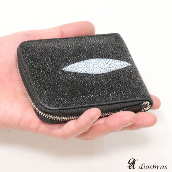 画像8: ミニ財布 ラウンドファスナー小銭入れ コインケース メンズ レディース 本革 スティングレイ エイ革 カードケース 名刺入れ コインケース ショート シンプル ウォレット ラウンド ジッパー 財布 レザーウォレット 牛革 紳士 婦人 プレゼント スティングレー ガルーシャ