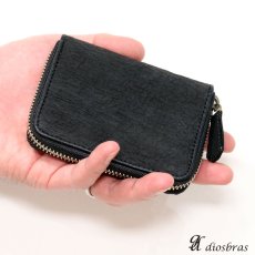 画像8: ミニ財布 ラウンドファスナー小銭入れ　コインケース メンズ レディース 本革 シャークスキン サメ革 カードケース 名刺入れ コインケース ショート シンプル ウォレット ラウンド ジッパー 財布 レザーウォレット 牛革 紳士 婦人 プレゼント 鮫革 サメ皮 (8)