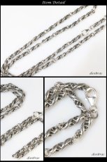 画像2: デザインチェーン　ねじり　ツイスト　ネックレス/チェーン/ネックレスチェーン/メンズ/レディース/シルバーネックレス/シルバー925 デザイン　クラウンネックレスチェーン/シルバー925　50cm 60cm【送料無料】 (2)