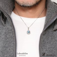 画像4: ペンダント　ムーンストーン　ラブラドライト トップ シルバーアクセサリー　ナバホ　パワーストーン インディアンジュエリー/シルバー925/フェザーネックレス メンズ レディース【メール便なら送料無料】 (4)