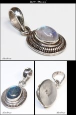 画像3: ペンダント　ムーンストーン　ラブラドライト トップ シルバーアクセサリー　ナバホ　パワーストーン インディアンジュエリー/シルバー925/フェザーネックレス メンズ レディース【メール便なら送料無料】 (3)