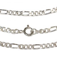【シルバーチェーン】シルバー カット フィガロチェーン 幅2,8mm 45cm 50cm ネックレス チェーン シルバー925 SILVER Necklace chain 銀 鎖 首飾り フィガロ【メール便無料】【ギフトOK】 シルバー925チェーン シルバーネックレスチェーン