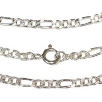 【シルバーチェーン】シルバー カット フィガロチェーン 幅2,8mm 45cm 50cm ネックレス チェーン シルバー925 SILVER Necklace chain 銀 鎖 首飾り フィガロ【メール便無料】【ギフトOK】 シルバー925チェーン シルバーネックレスチェーン