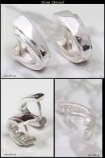 画像2: フープピアスシルバー９２５ シンプル リング　ピアス メンズ レディース 激安ピアス イヤリング アクセサリー【フープ】本物シルバー９２５◇メンズ レディース　鏡面　ミラー１ペア【2個セット】 (2)