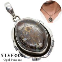 【diosbras-ディオブラス-】一点物ボルダー　　オパール　中サイズ　ペンダント　ネックレス　ＯＰＡＬ　オーストラリア原産　原石カット