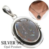 【diosbras-ディオブラス-】一点物ボルダー　　オパール　中サイズ　ペンダント　ネックレス　ＯＰＡＬ　オーストラリア原産　原石カット