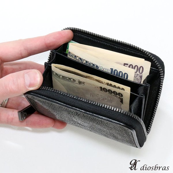 画像20: 財布 ラウンドファスナー メンズ レディース 本革 スティングレー エイ革 大人気 ラウンドファスナー ウォレット ガルーシャ ラウンド ジッパー ZIPPER 財布 ヌメ革 レザーウォレット ロングウォレット バイカー ミニ財布 牛革 紳士 婦人 サイフ スティングレイ LUCE-ルース-