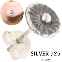 【メンズピアス】【シルバーアクセサリー】【シルバーピアス】●バラ売り（片耳のみ）■シャープでキレイめハードな横顔に！太陽神　サンマーク　フェザー　イーグル