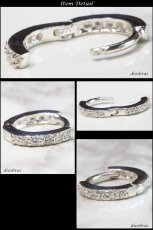 画像2: ジルコニア　リング　シルバー９２５ 5ストーン　ピアス メンズ レディース 激安ピアス イヤリング アクセサリー【フープ】流線形　本物シルバー９２５◇片方ピアス メンズ レディース 11mm 中折れ式 (2)