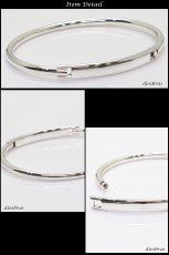 画像2: 【シルバーバングル】シンプル　プレート　フック　ハンドメイド プレート　ダブルライン　プレーンバングル　シンプル シルバーアクセサリー メンズ シルバーバングル ブレスレット シルバー925 メンズアクセサリー　レディース　人気 ブレード　バングル (2)