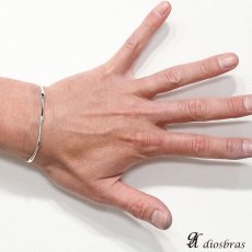 画像3: 【シルバーバングル】ねじり【シルバーアクセサリー シルバーアクセサリー メンズ シルバーバングル ブレスレット シルバー925 メンズアクセサリー プレゼントに人気 送料無料 さなぎ【diosbras-ディオブラス-】ブレード　バングル (3)