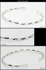 画像2: 【シルバーバングル】ねじり【シルバーアクセサリー シルバーアクセサリー メンズ シルバーバングル ブレスレット シルバー925 メンズアクセサリー プレゼントに人気 送料無料【diosbras-ディオブラス-】ブレード　バングル (2)