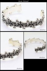 画像2: 【シルバーバングル】シルバーアクセサリー　セメタリークロス　十字架　ブレスレット　シルバーアクセサリー メンズ シルバーバングル ブレスレット シルバー925 メンズアクセサリー 太陽神　プレゼントに人気 送料無料【diosbras-ディオブラス-】 (2)
