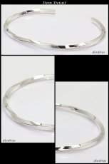 画像2: 【シルバーバングル】ねじり【シルバーアクセサリー シルバーアクセサリー メンズ シルバーバングル ブレスレット シルバー925 メンズアクセサリー プレゼントに人気 送料無料【diosbras-ディオブラス-】ブレード　バングル (2)