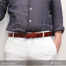 画像4: ベルト メンズ 本革 ビジネス ロング 本革ベルト 黒 茶 メンズベルト 男性用 カジュアル おしゃれ シンプル 革ベルト メンズベルト 父の日 ビジネス 紳士用 ビジネスカジュアル 送料無料 ネイビー　キャメル　ブラウン　ブラック (4)