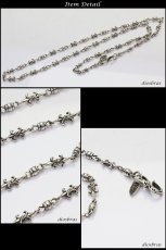 画像3: ネックレス/チェーン/ネックレスチェーン/メンズ/レディース/シルバーネックレス/シルバー925 百合の紋章　ユリ　リリー　ネックレスチェーン/　アラベスクフック/シルバー925　【送料無料】 (3)