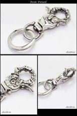 画像2: スカル ボーン　シルバーキーチェーン スカルハンド　ボーン シルバーアクセサリー メンズアクセサリー 骸骨　スカルヘッド　キーホルダー シルバー925 ウォレットチェーン 送料無料 【diosbras-ディオブラス-】 (2)
