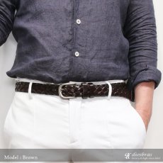 画像8: ベルト メンズ 本革 ビジネス ロング 本革ベルト 黒 茶 メンズベルト 男性用 カジュアル おしゃれ シンプル 革ベルト メンズベルト 父の日 ビジネス 紳士用 ビジネスカジュアル 送料無料 編み込み　ステッチ　キャメル　ブラウン　ブラック　ネイビー　レッド (8)