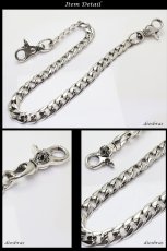画像3: 【シルバーウォレットチェーン】クロス　十字架　チェーン【シルバーアクセサリー】シルク　リンク　シルバーアクセサリー メンズ シルバーバングル ウォレットチェーン シルバー925 メンズアクセサリー アラベスク　プレゼントに人気 送料無料 (3)