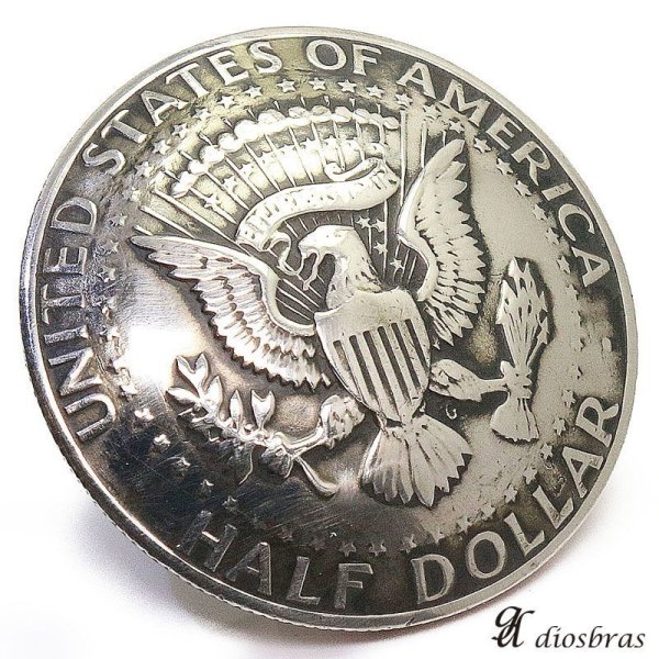 画像1: リアルコイン ハーフダラーコイン　ケネディー　イーグル　硬貨　Half Dollar コインコンチョ ネイティブ　コイン インディアン  ビンテージコイン 銀貨 オールド銀貨 アメリカ硬貨 コンチョ 財布 ウォレット　メンズ ネジ式【メール便なら送料無料！！】