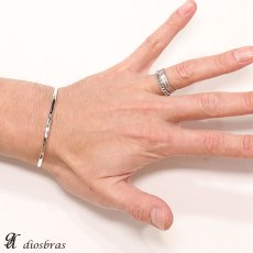画像3: 【シルバーバングル】叩き　ミラーカット　カッティング　プレート　プレーンバングル　シンプル　シルバーアクセサリー メンズ シルバーバングル ブレスレット シルバー925 メンズアクセサリー　レディース　人気 バングル (3)