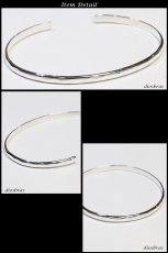 画像2: 【シルバーバングル】叩き　ミラーカット　カッティング　プレート　プレーンバングル　シンプル　シルバーアクセサリー メンズ シルバーバングル ブレスレット シルバー925 メンズアクセサリー　レディース　人気 バングル (2)