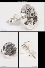 画像2: メンズピアス シルバーアクセサリー シルバーピアス バラ売り　片耳のみ 太陽神　シルバー９２５　サンマーク　フェザー　イーグル　羽根　ネイティブアメリカン　インディアン (2)