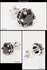 画像2: ピアス　クロス ジルコニア　十字架　シルバー９２５　ピアス メンズ レディース ピアス イヤリング アクセサリーシルバー９２５　片方ピアス メンズ レディース メール便無料 (2)