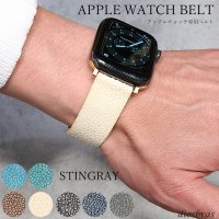 アップルウォッチ apple watch 44mm 38mm 42mm 40mm Dバックル 時計 スティングレイ　エイ革　ガルーシャ　スティングレー バンド ベルト 尾錠 バックル ブラック シルバー ゴールド ピンクゴールド 黒 銀 金 16mm18mm 20mm 22mm | 時計ストラップ ベルトDバックル 腕時計 ベルト Dバックル 交換 尾錠  単品